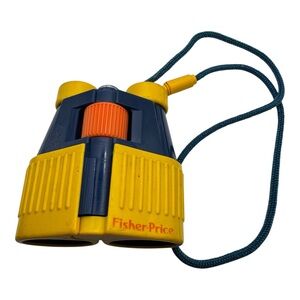 Vintage 1986 Fisher-Price Toy Binoculars – Blue‎ Yellow Orange Working